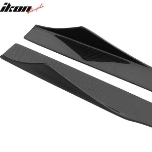 Fits 05-09 Ford Mustang 75 Inch Side Skirt Extension Splitter Carbon Fiber CF - Image 3