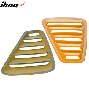 Fits 05-09 Ford Mustang OE Style Quarter Window Louver U3 Orange - Image 4