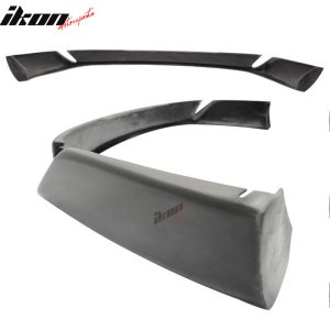Fits 96-01 Audi A4 B5 Type-on Style Front Bumper Lip Spoiler Unpainted Black PU - Image 3