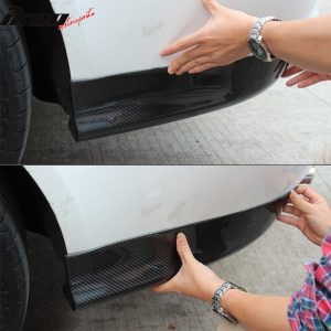 Fits 13-16 Audi A4 B9 R Style 2PCS Rear Bumper Side Aprons Matte Carbon Fiber - Image 4