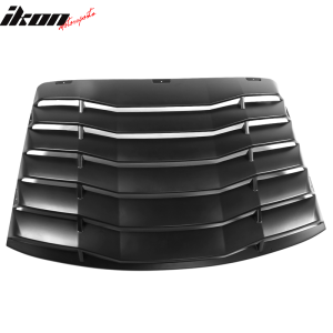 Fits 99-04 Ford Mustang Coupe IKON Style Rear Window Louver Cover Unpainted ABS - Image 3