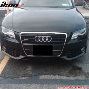 Fits 09-12 Audi A4 B8 Euro-R Style Front Bumper Lip Spoiler Splitter Unpainted - Image 4