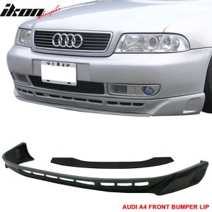 Fits 96-01 Audi A4 Quattro B5 A Style Front Bumper Lip Spoiler Unpainted PU - Image 1
