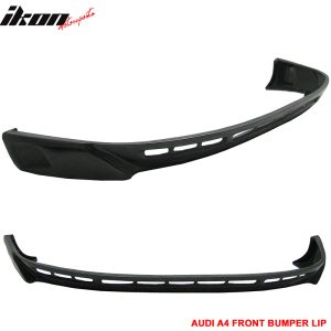Fits 96-01 Audi A4 Quattro B5 A Style Front Bumper Lip Spoiler Unpainted PU - Image 2