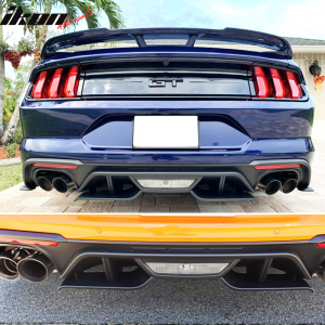 Fits 18-23 Ford Mustang GT Only Rear Bumper Diffuser Valance Aero Foil Kit Pair - Image 3