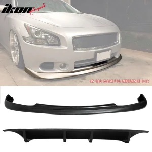 Fits 09-15 Nissan Maxima Sedan MDP Style Rear Diffuser Lip + Front Bumper Lip PU - Image 6