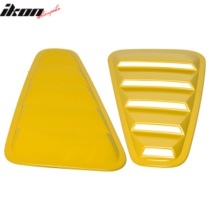 Fits 05-09 Ford Mustang V6 OE Style Side Quarter Window Louver Painted D6 Yellow - Image 3