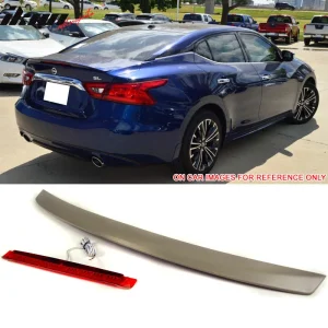 Fits 16-23 Nissan Maxima 8th A36 OE Style Trunk Spoiler W/LED Brake Unpainted - Image 6