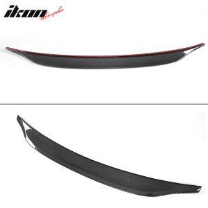 Fits 17-25 Audi A4 S4 B9 CA Carbon Fiber Rear Trunk Spoiler Wing - Image 5