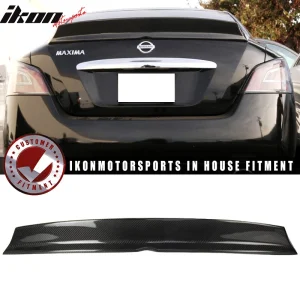 Fits 09-15 Nissan Maxima A35 IKON Style Carbon Fiber CF Rear Trunk Spoiler Wing - Image 6