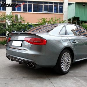 Fits 13-16 Audi A4 B9 Standard R Style Rear Bumper Diffuser Matte Carbon Fiber - Image 5