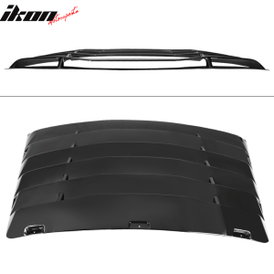 Fits 99-04 Ford Mustang IKON Style Gloss Black Rear Window Louver Shade Cover - Image 3