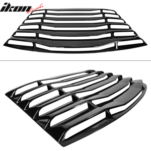 Fits 99-04 Ford Mustang IKON Style Gloss Black Rear Window Louver Shade Cover - Image 4