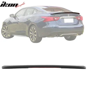 Fits 16-23 Nissan Maxima Trunk Spoiler SR Style Unpainted ABS Rear Wing w/ LED - Image 6
