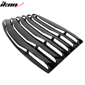 Fits 99-04 Ford Mustang IKON Style Gloss Black Rear Window Louver Shade Cover - Image 5
