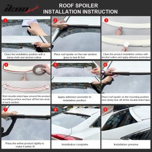 Fit 09-14 Audi A4 B8 Sedan ABT Style Rear Roof Window Spoiler Wing Unpainted ABS - Image 3