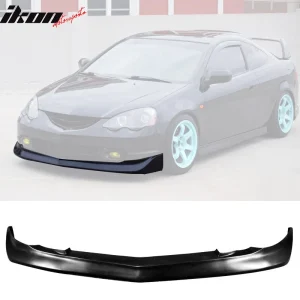 Fits 02-04 Acura RSX DC5 Mugen Style Unpainted Black Front Bumper Lip Spoiler PU - Image 6