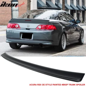 Fits 02-06 Acura RSX DC5 OE Style Rear Trunk Spoiler Wing Painted #B92P Black - Image 6