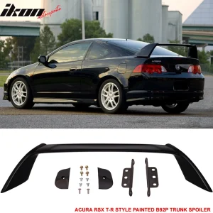 Fits 02-06 Acura RSX DC5 TR Style Trunk Spoiler Painted #B92P Nighthawk Black - Image 6