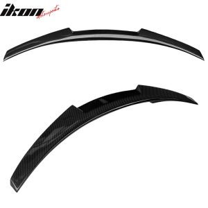 Fits 17-25 Audi A4 S4 M4 Style Rear Trunk Spoiler Wing Lip Matte Carbon Fiber - Image 4