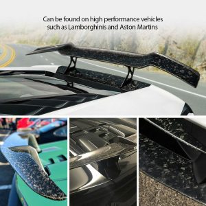 Fits 17-25 Audi A4 B9 Sedan 4Dr S4 Style Trunk Spoiler Forged Matte Carbon Fiber - Image 5