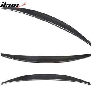 Fit 08-17 Audi A5 B8 B8.5 Coupe S Sty Matte Carbon Fiber Highkick Trunk Spoiler - Image 4