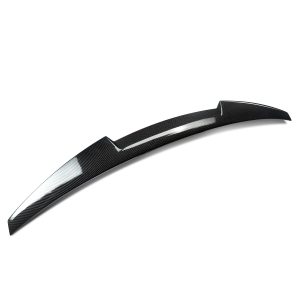 For Audi S4 A4 B9 2017-2022 V-Type Rear Trunk Spoiler Wing Carbon Fiber Look - Image 3