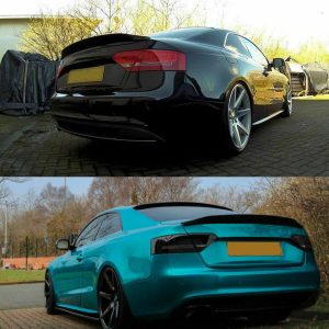 FOR 08-17 AUDI A5 2DR COUPE GLOSS BLACK DUCKBILL STYLE REAR TRUNK SPOILER WING - Image 4