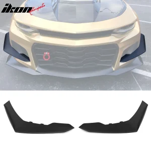 Fits 16-24 Chevrolet Camaro 1LE Style 2PCS Front Bumper Side Splitter Canards PP - Image 6