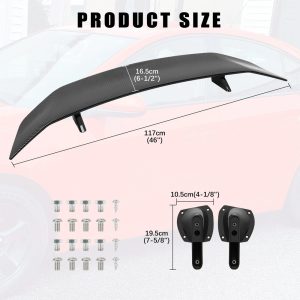 46" Rear Trunk Spoiler Lip Wing Racing Carbon Fiber For Audi A5 S5 RS5 Coupe - Image 4