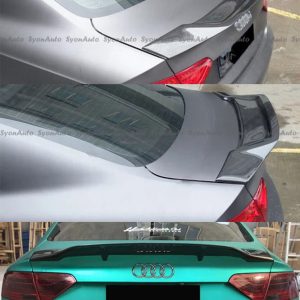 FITS 2009-2017 AUDI B8 A5 & S5 GLOSS BLACK HIGHKICK DUCKBILL REAR TRUNK SPOILER - Image 5