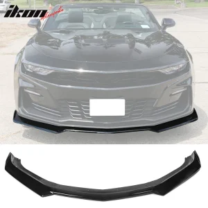 Fits 16-24 Chevy Camaro Front Bumper Lip 1LE Style Spoiler Gloss Black Splitter - Image 6