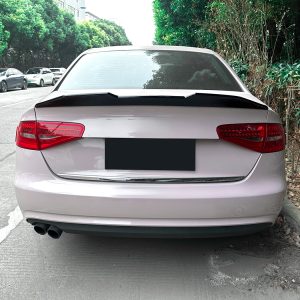 FOR 2009-2016 AUDI A4 S4 B8 GLOSS BLK PSM STYLE HIGHKICK DUCKBILL TRUNK SPOILER - Image 4