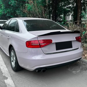 FOR 2009-2016 AUDI A4 S4 B8 GLOSS BLK PSM STYLE HIGHKICK DUCKBILL TRUNK SPOILER - Image 5