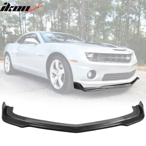Fits 10-13 Chevy Camaro V8 SS V2 Style Front Bumper Lip Spoiler Matte Black PP - Image 6