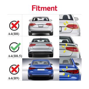 AUDI A4 2013-2016 B8.5 PSM STYLE HIGHKICK TRUNK SPOILER WING LIP CARBON LOOK - Image 3