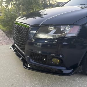 For 2009-2016 AUDI A4 B8 B8.5 S4 A4 S-Line Front Bumper Lip Splitter Gloss Black - Image 4