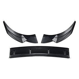Front Bumper Splitter Lip Kit For Audi A4 S4 B9.5 Sline 2020-2024 Gloss Black - Image 4