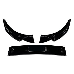 Front Bumper Splitter Lip Kit For Audi A4 S4 B9.5 Sline 2020-2024 Gloss Black - Image 5