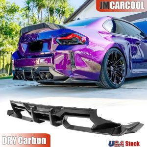 For Audi A4 S-line S4 2017-19 Glossy Black Rear Bumper Diffuser Lip Quad Exhaust - Image 33