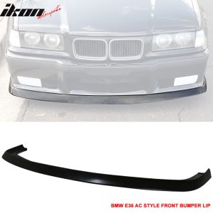 Fits 05-08 BMW E90 3-Series Sedan C Style Front Bumper Lip Spoiler PU Unpainted - Image 32