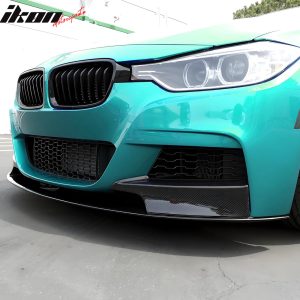 Fits 12-19 BMW F30 F31 3 Series 4DR MP Style Front Bumper Lip Carbon Fiber Print - Image 2