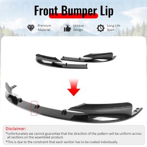 Fits 12-19 BMW F30 F31 3 Series 4DR MP Style Front Bumper Lip Carbon Fiber Print - Image 4