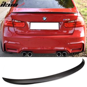 Fits 14-19 BMW 3-Series F80 Performance Style Carbon Fiber CF Rear Trunk Spoiler - Image 1