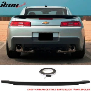 Fits 14-15 Chevrolet Camaro OE Style Matte Black Rear Trunk Spoiler Wing Lip ABS - Image 6