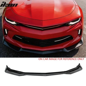 Fits 16-18 Chevy Camaro LT RS ZL1 PP Front Bumper Lip Chin Spoiler Gloss Black - Image 6