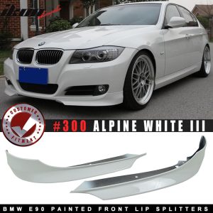 Fits 09-12 BMW E90 3-Series OE Style Front Bumper Lip Splitters OE Painted Color - Image 2