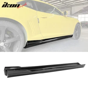 Fits 10-15 Chevy Camaro Rocker Style Add On Side Skirts Carbon Fiber Print PP - Image 6