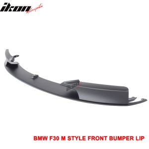 Fits 12-18 BMW F30 3 Series M Style Front Bumper Lip Unpainted Black - PP - Image 3