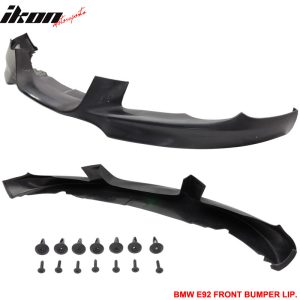 Fits 07-10 BMW E92 E93 3-Series M-Tech Style Front Bumper Lip Unpainted PP - Image 2